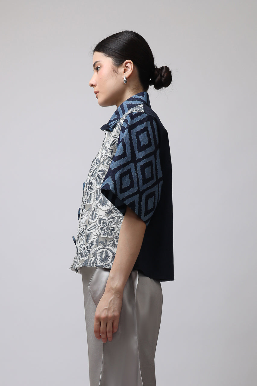 Bloom et Champs Denim Tribal Blouse/Doremi Silver Pants