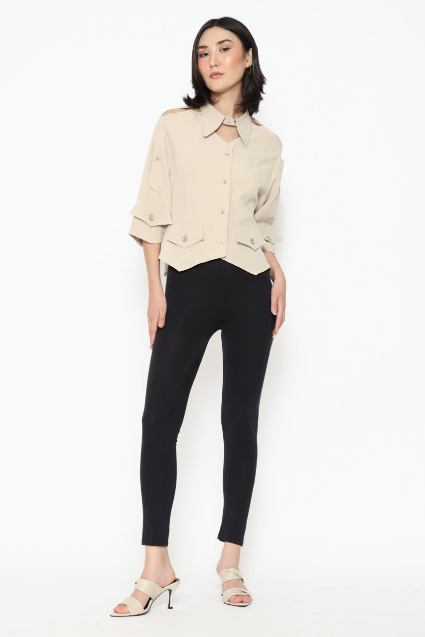 Bloom et Champs Shoulder Slit Shirt