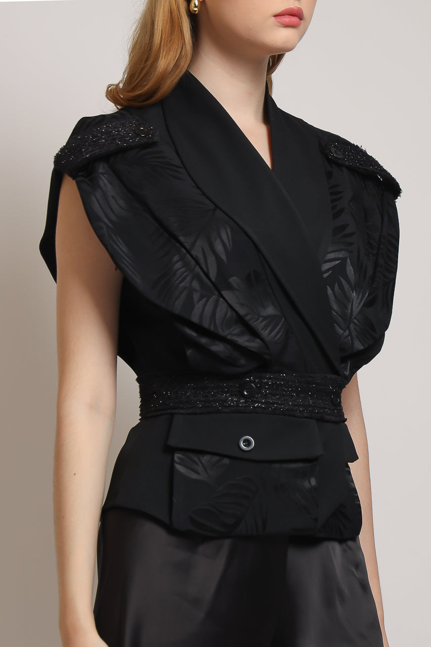 Bloom et Champs CoCo Saten Peplum Top/Flare Saten Pants