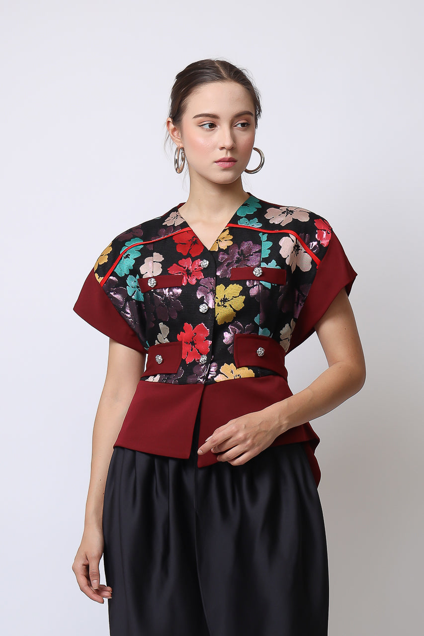 Bloom et Champs Top Tassel Maroon/ Celana Aladin