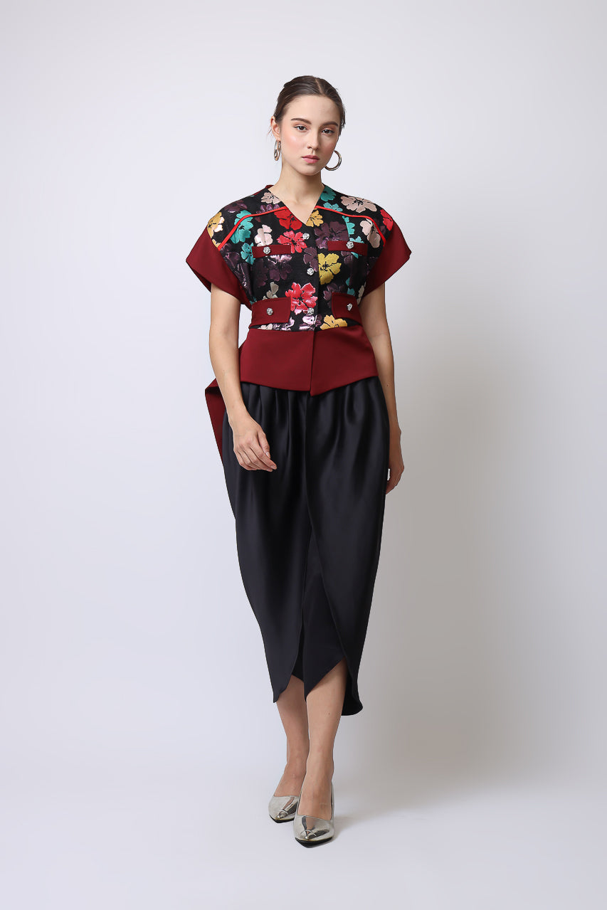 Bloom et Champs Top Tassel Maroon/ Celana Aladin