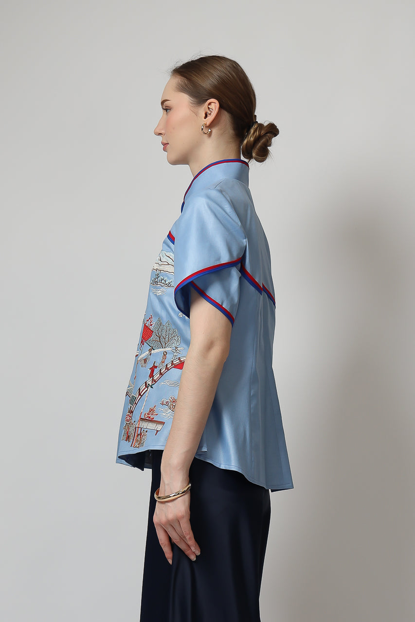 Bloom et Champs Pagoda Embroidered Shirt