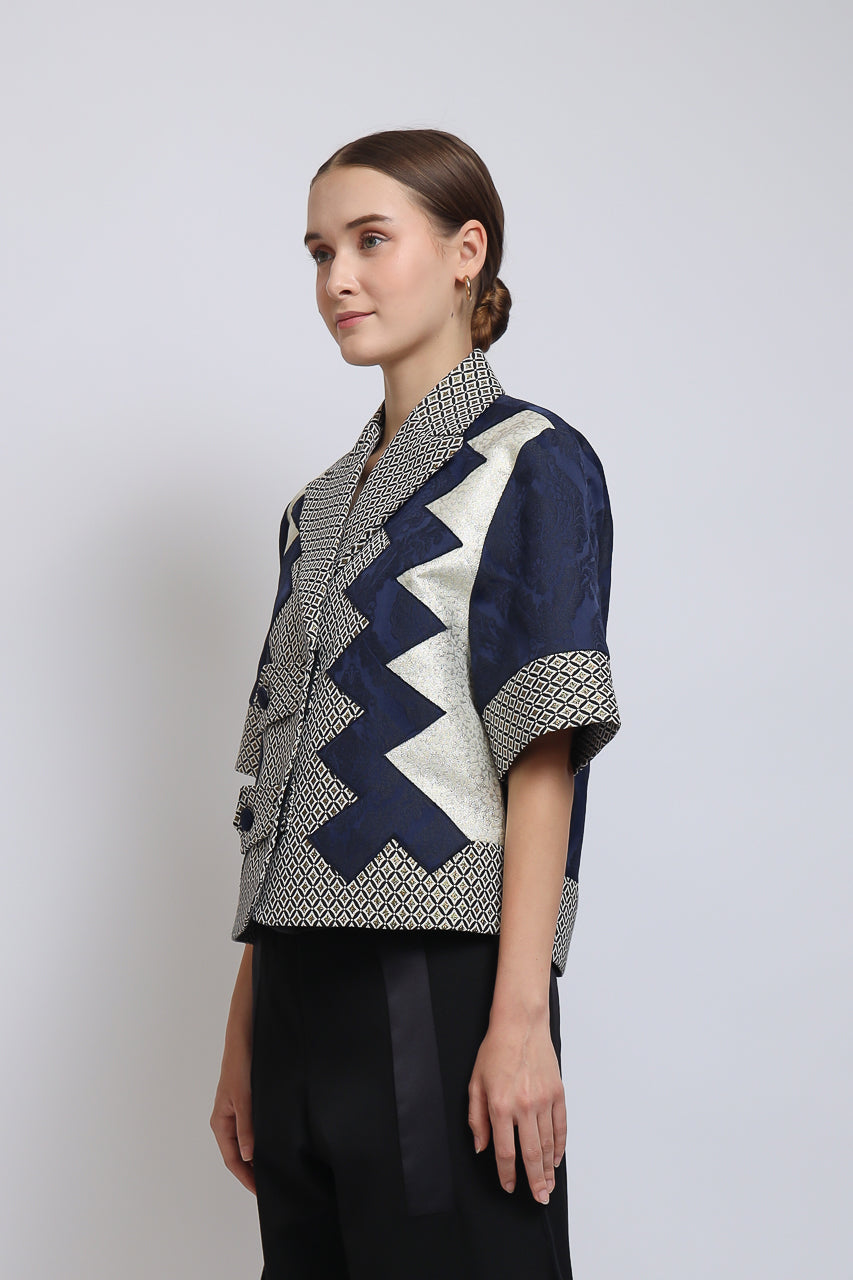Bloom et Champs Blouse Jacquard Zigzag/Celana Terompet