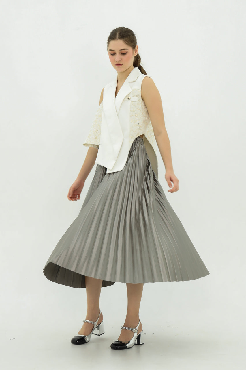Bloom et Champs Yale Top/Bloom Pleats Skirt Copper