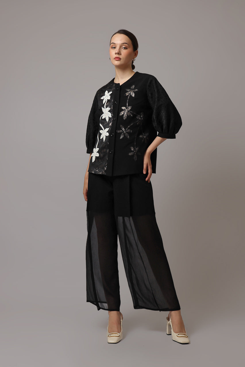 Bloom et Champs Maple Blazer/Celana Alena Chiffon Pants