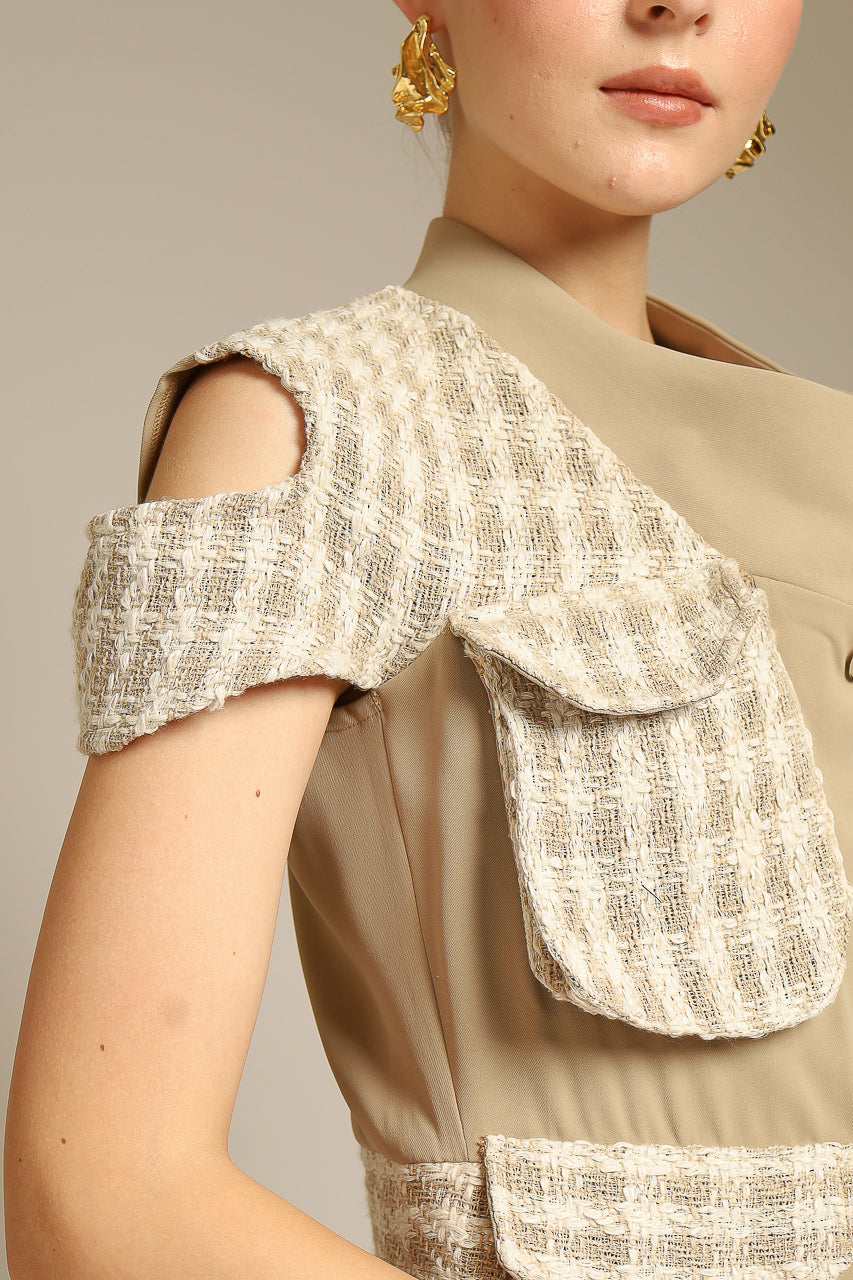 Bloom et Champs Pocket Tweed Blouse