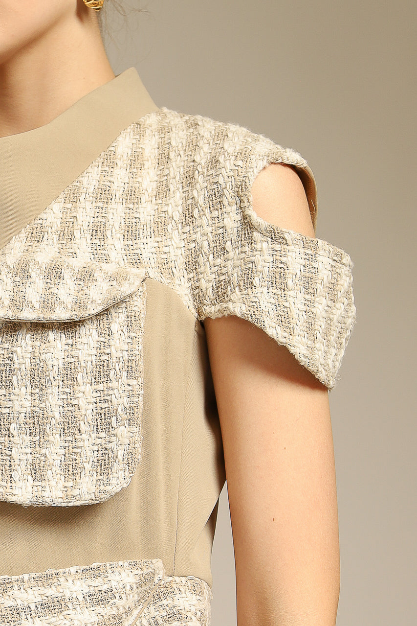 Bloom et Champs Pocket Tweed Blouse