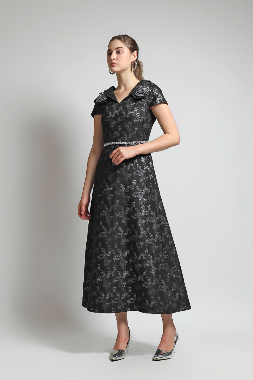 Bloom et Champs Rosies Jacquard Dress