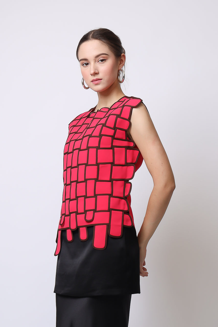 Bloom et Champs Anyam Fuschia Top/Alena Chiffon Pants