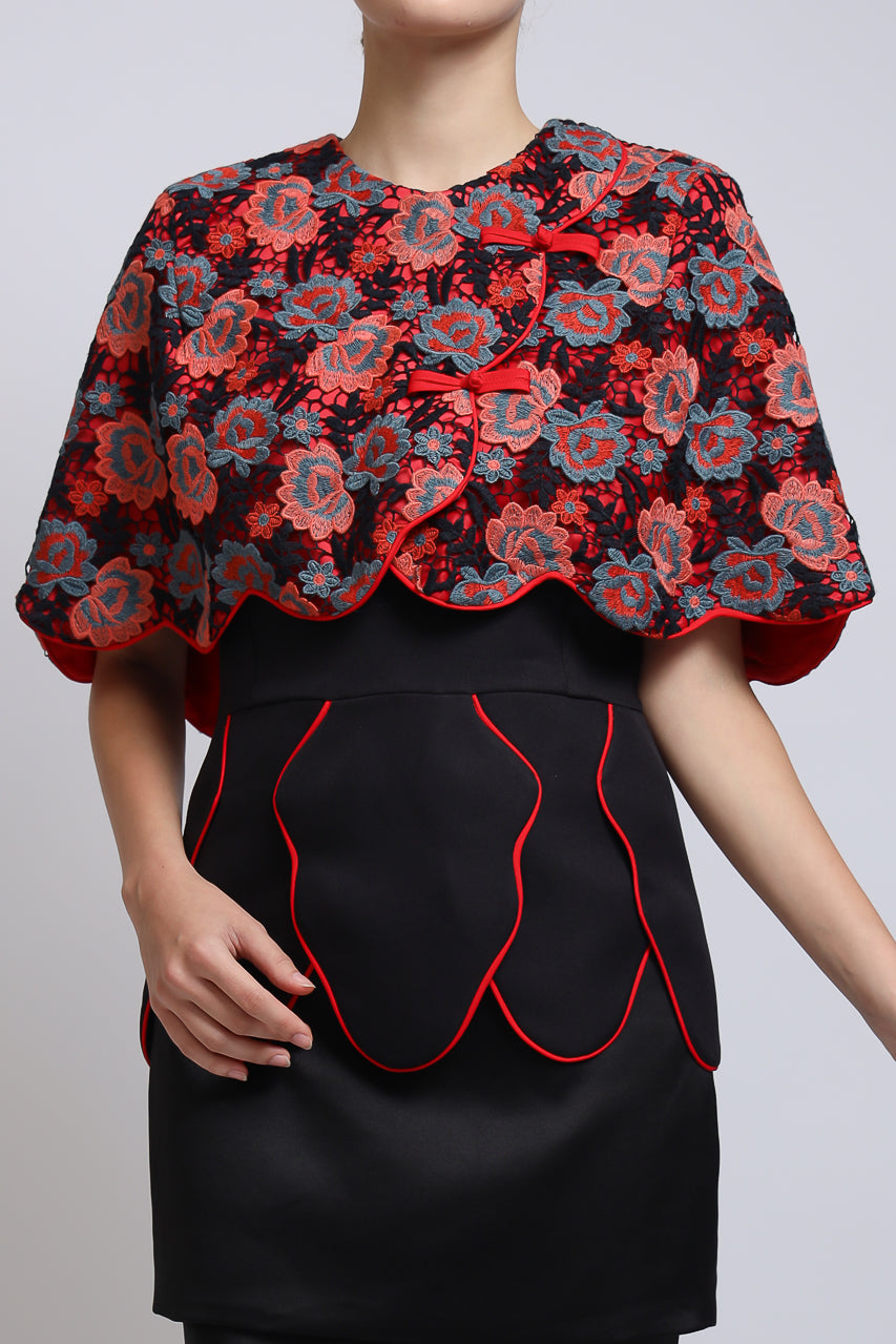 Bloom et Champs Ivana Blouse/Double Obi Skirt in Black