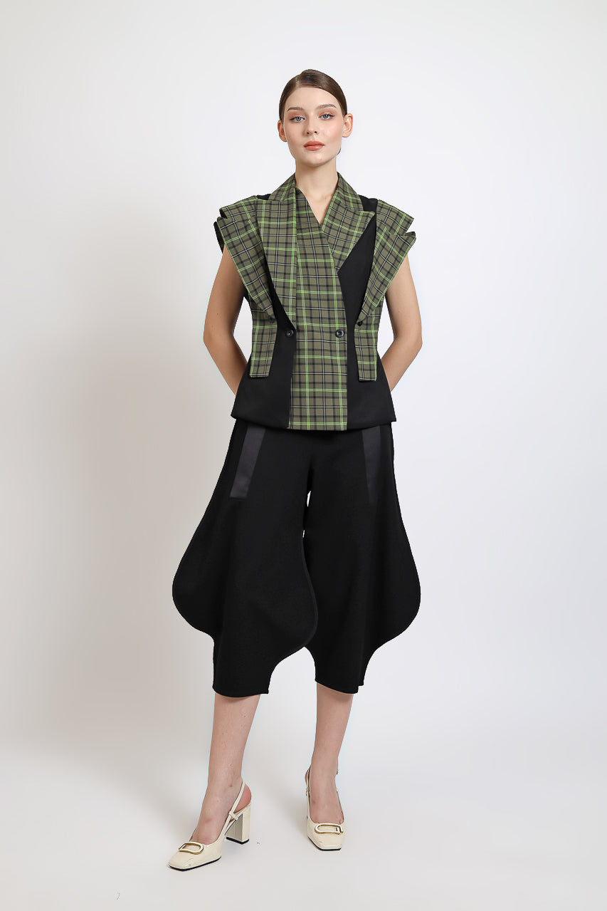 Bloom et Champs Blouse Double Lapel Olive