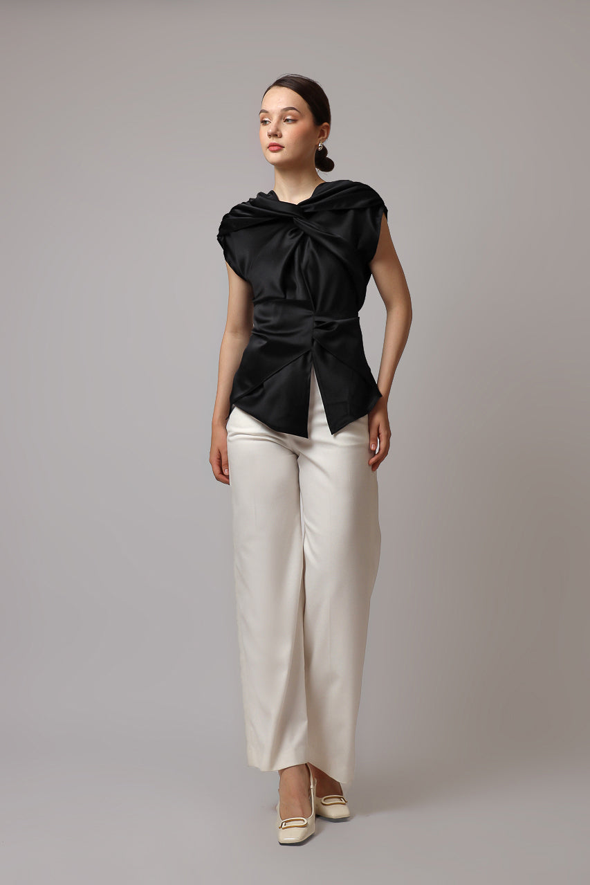 Bloom et Champs Top Saten Knot in Black