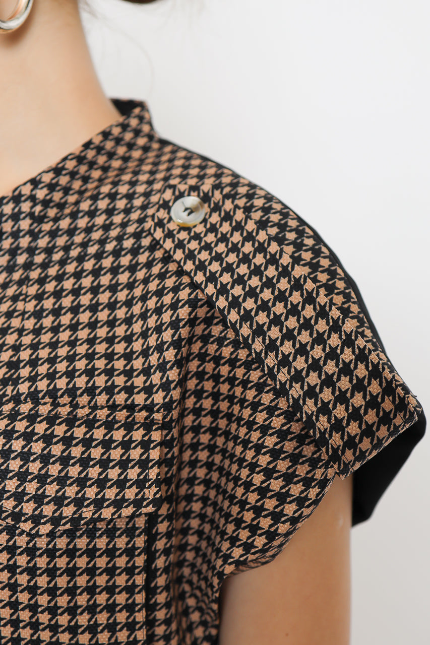 Bloom et Champs Safari Checkered Choco Blouse