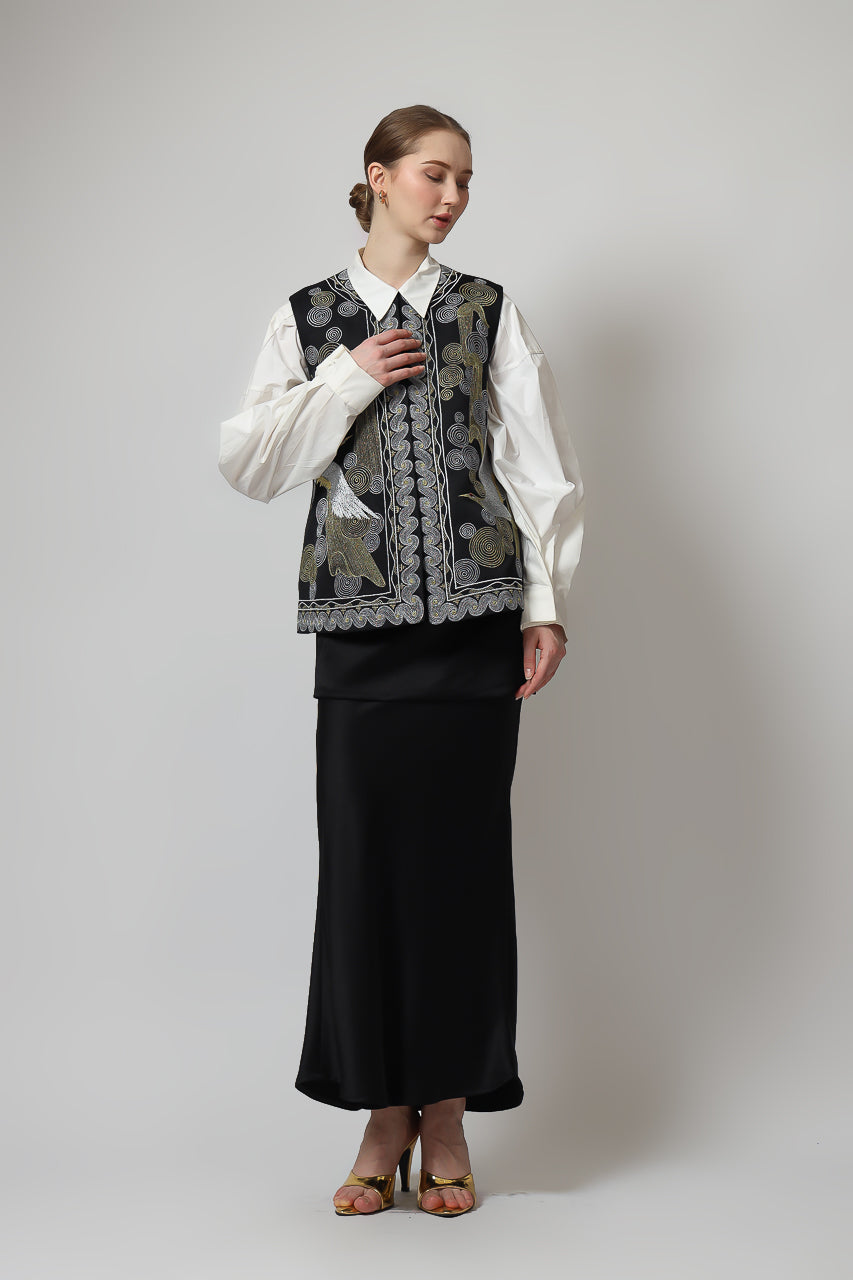 Bloom et Champs Abstract Embroidered Vest