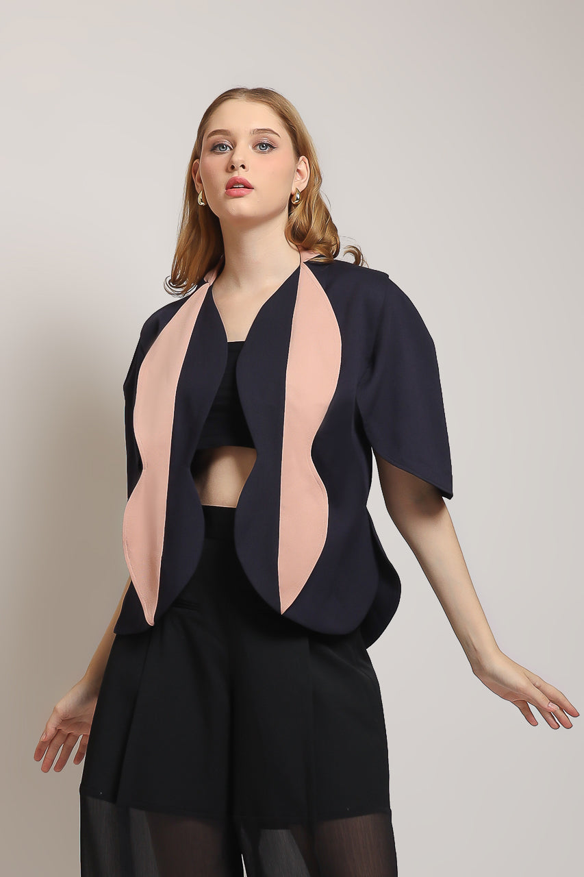 Bloom et Champs Outer Tulip Navy / Alena Chiffon Pants