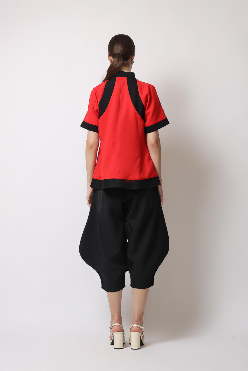 Bloom et Champs Red Lampion Blouse / Celana Terompet