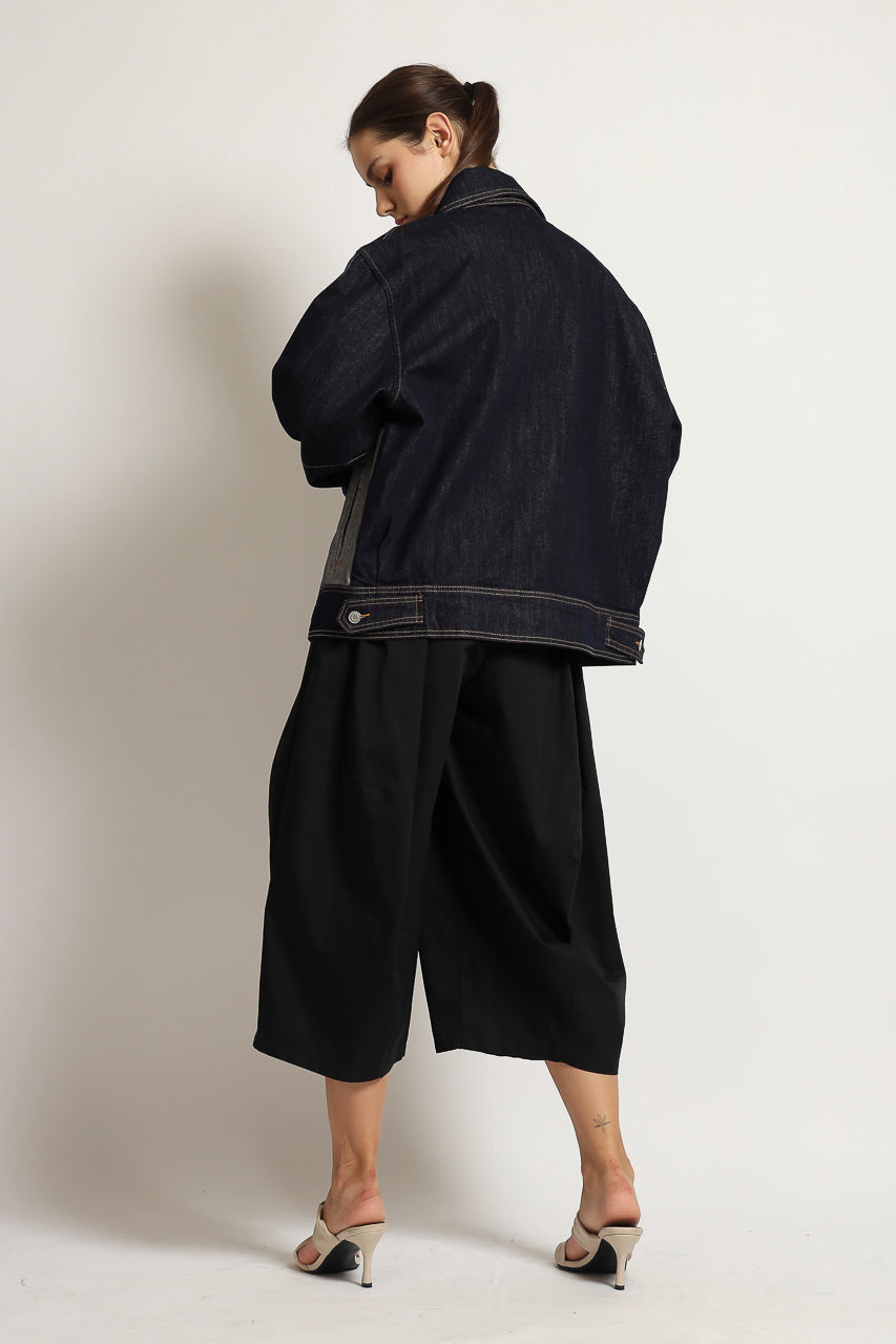 Bloom et Cotton Denim Jacket with removable Sleeve