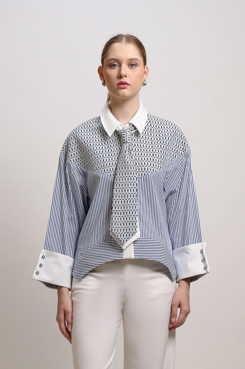 Bloom et Champs Kemeja Dasi Denim