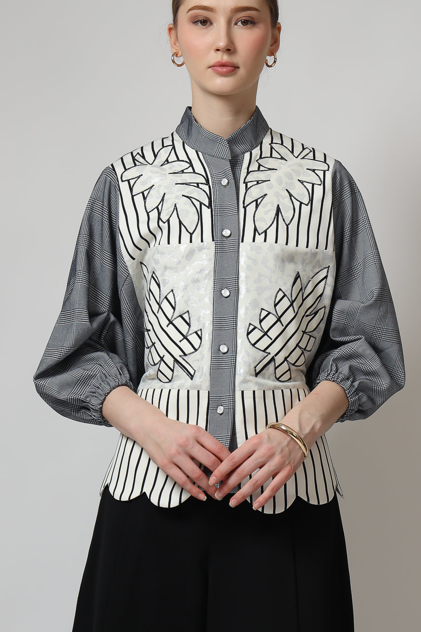 Bloom et Champs Pinnacle Shirt in Grey Checkered