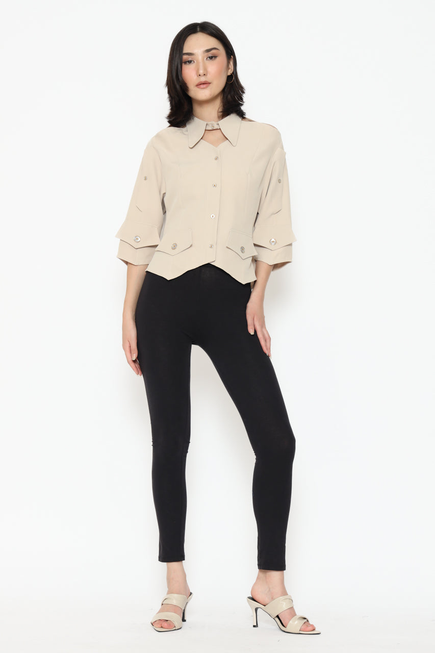 Bloom et Champs Shoulder Slit Shirt