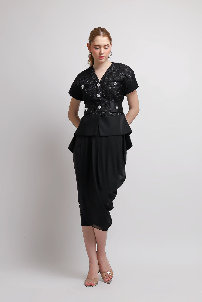 Bloom et Champs Tassel Glitter Top/Chiffon Pants