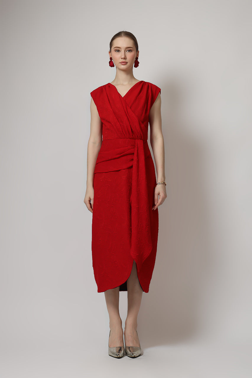 Bloom et Champs Dress Sylvie Emboseed Merah