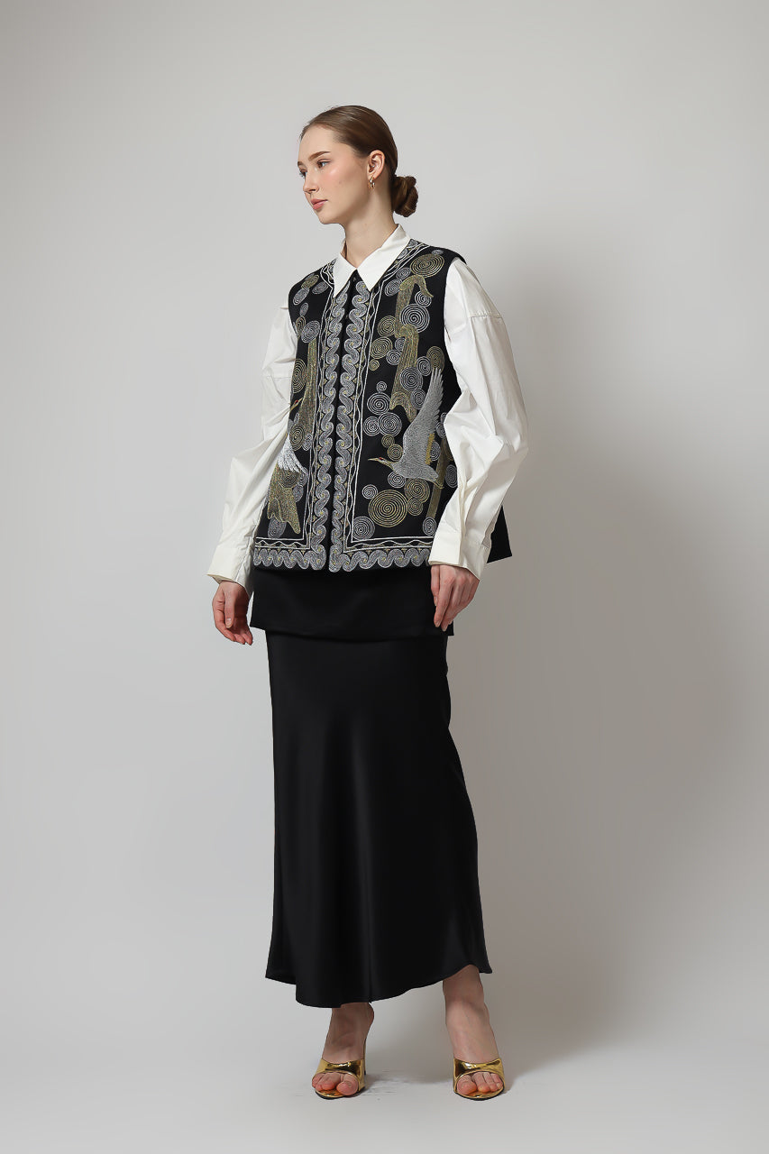 Bloom et Champs Abstract Embroidered Vest