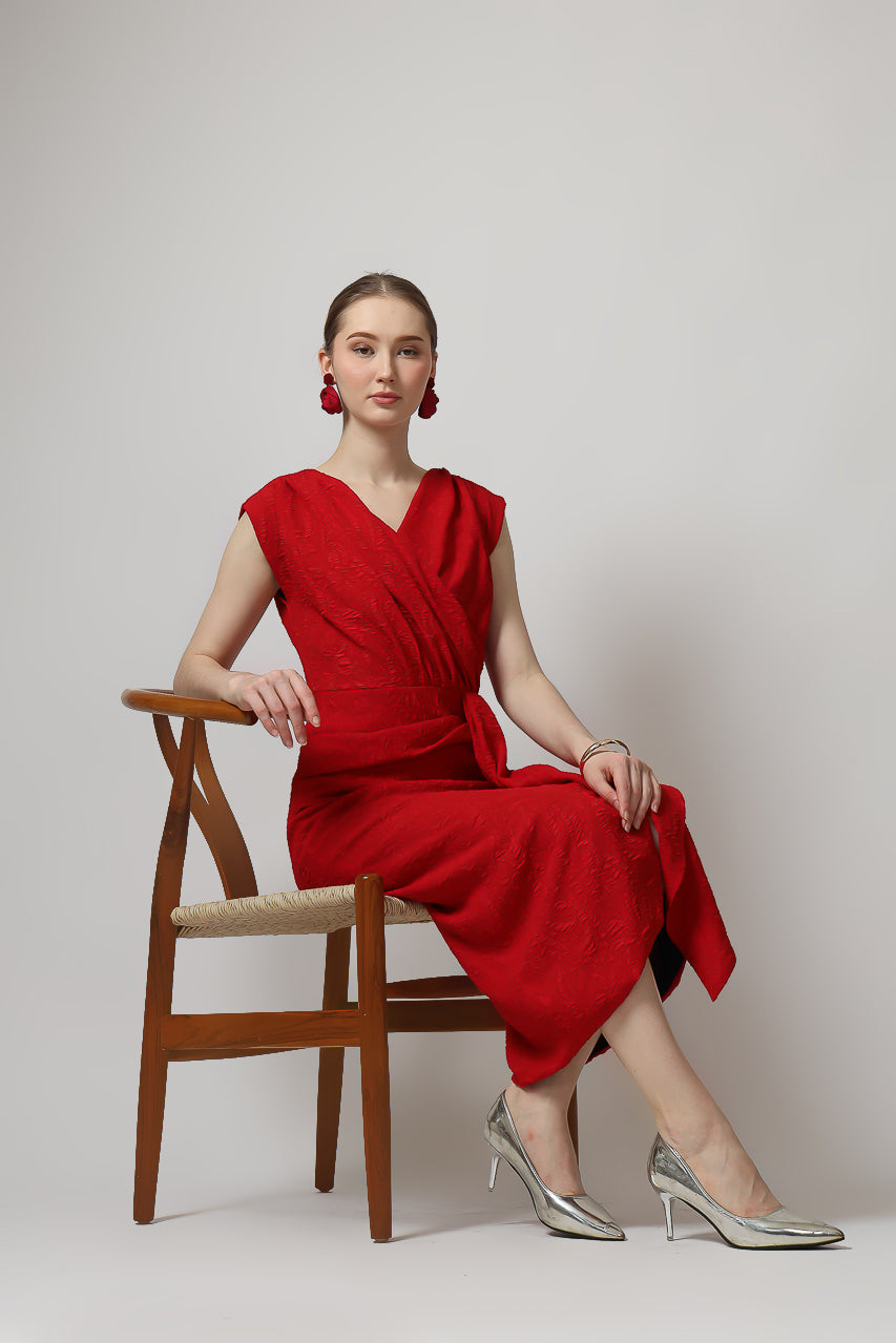 Bloom et Champs Dress Sylvie Emboseed Merah