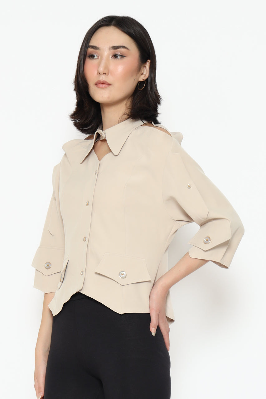 Bloom et Champs Shoulder Slit Shirt