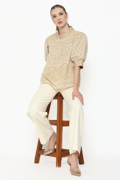 Bloom et Champs Kemeja Organza Krem