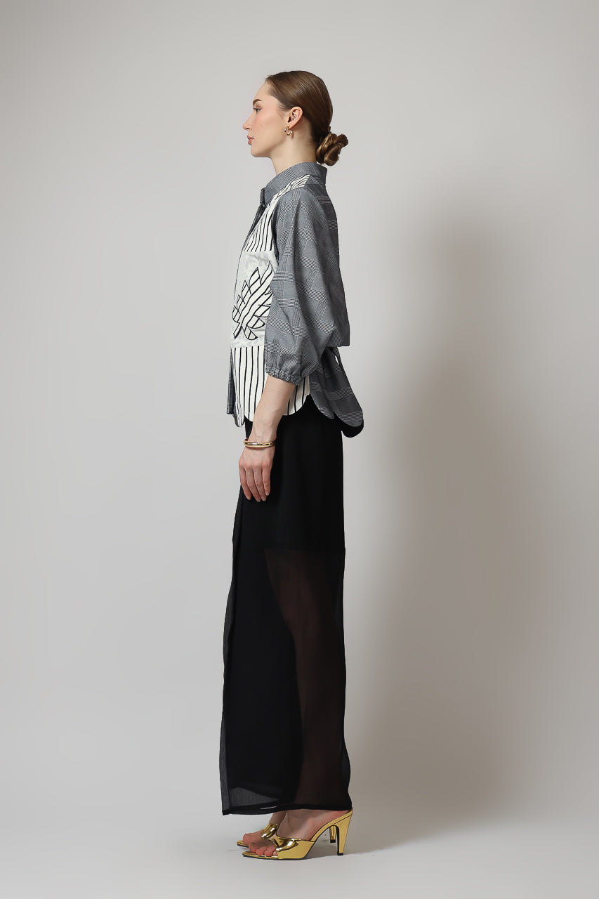 Bloom et Champs Pinnacle Shirt in Grey Checkered
