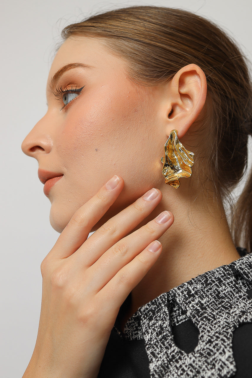 Bloom Metal Gold Earrings