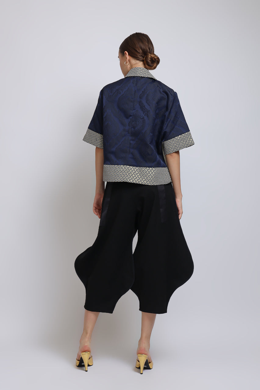 Bloom et Champs Blouse Jacquard Zigzag/Celana Terompet