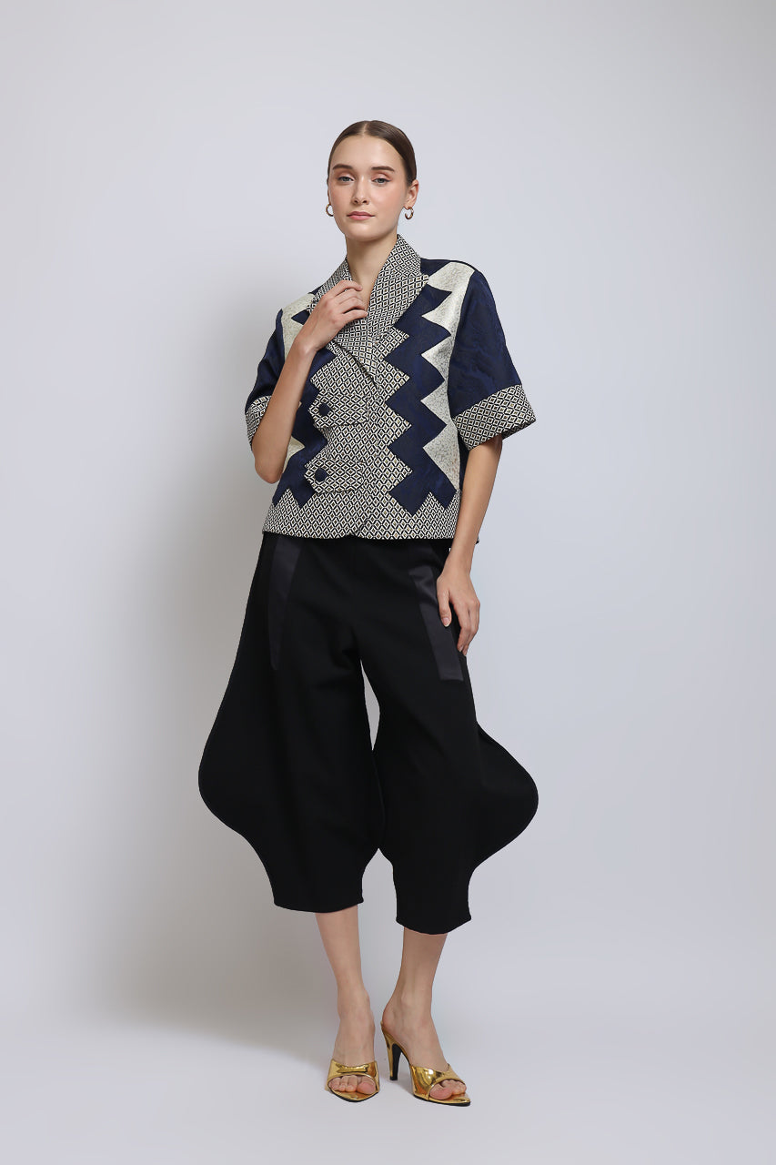 Bloom et Champs Blouse Jacquard Zigzag/Celana Terompet