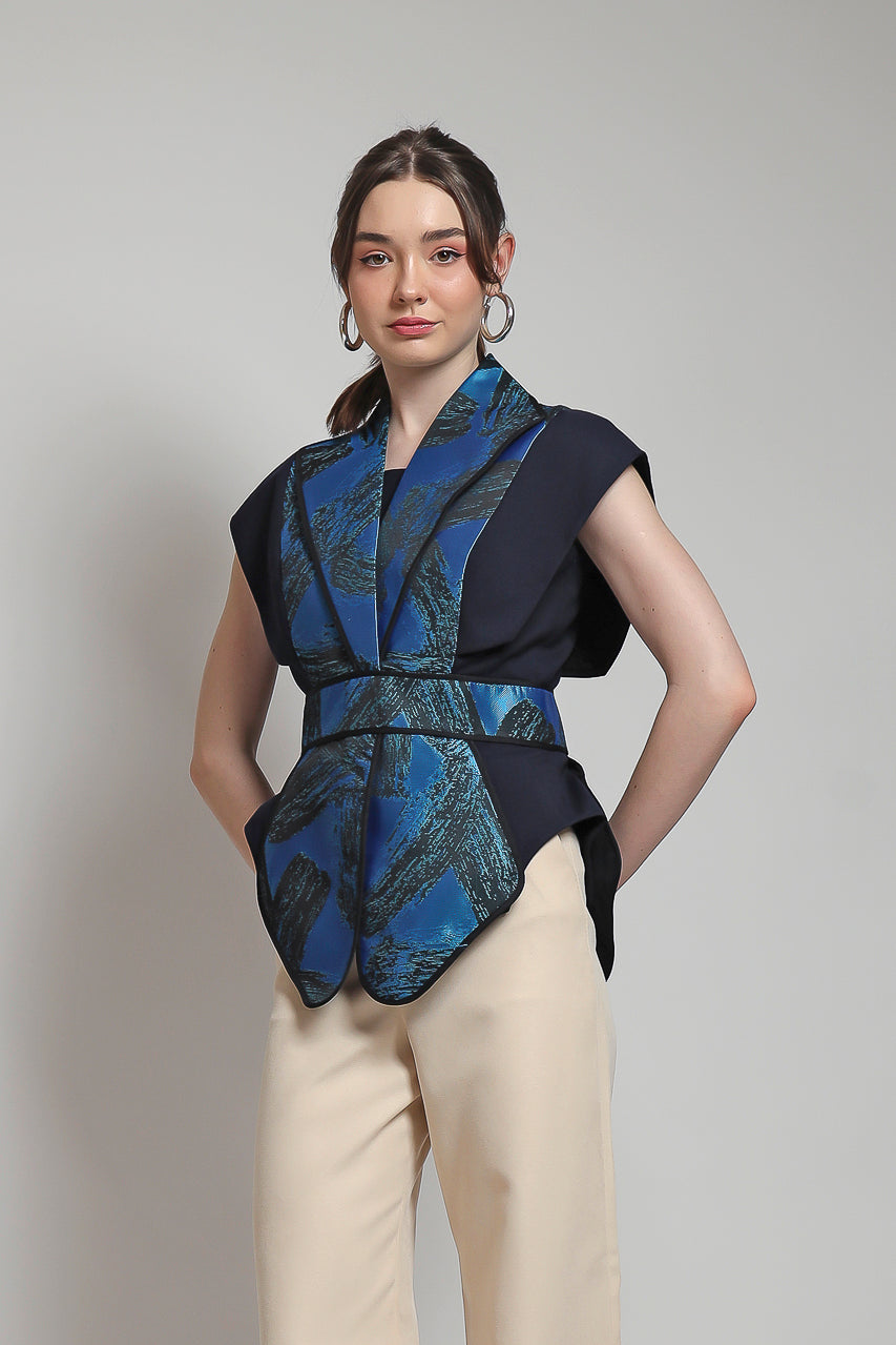 Bloom Et Champs Blazer Kipas Navy Electric|DT Pants Creme
