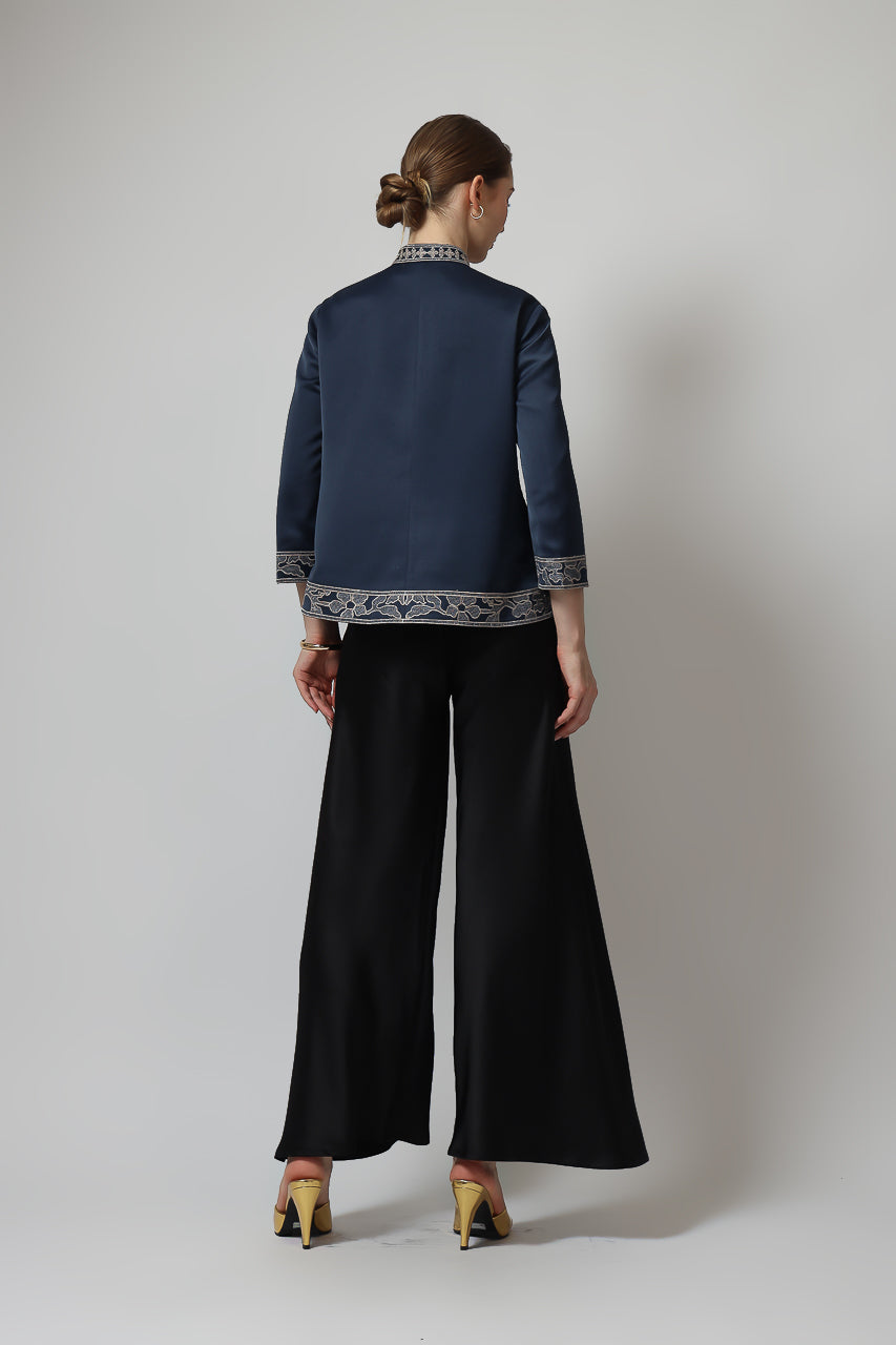 Bloom et Champs Blouse Bordir Navy