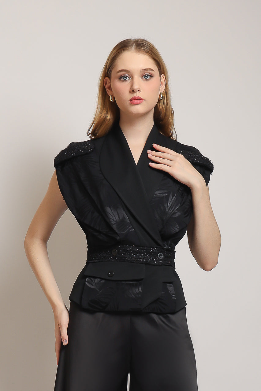 Bloom et Champs CoCo Saten Peplum Top/Flare Saten Pants