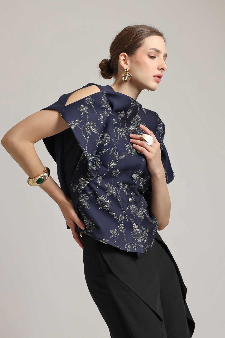 Bloom et Champs Ranting Blouse Navy