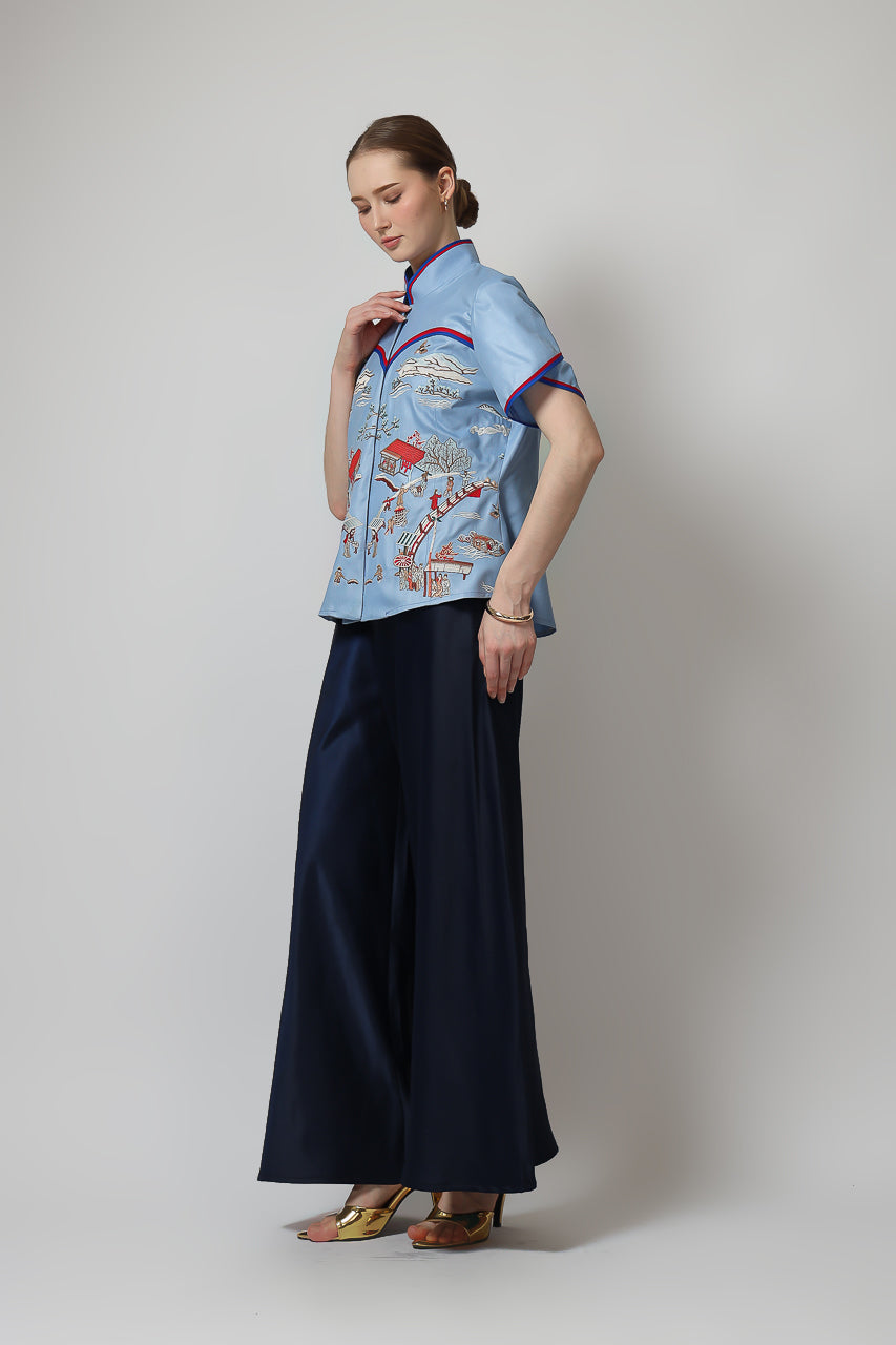 Bloom et Champs Pagoda Embroidered Shirt