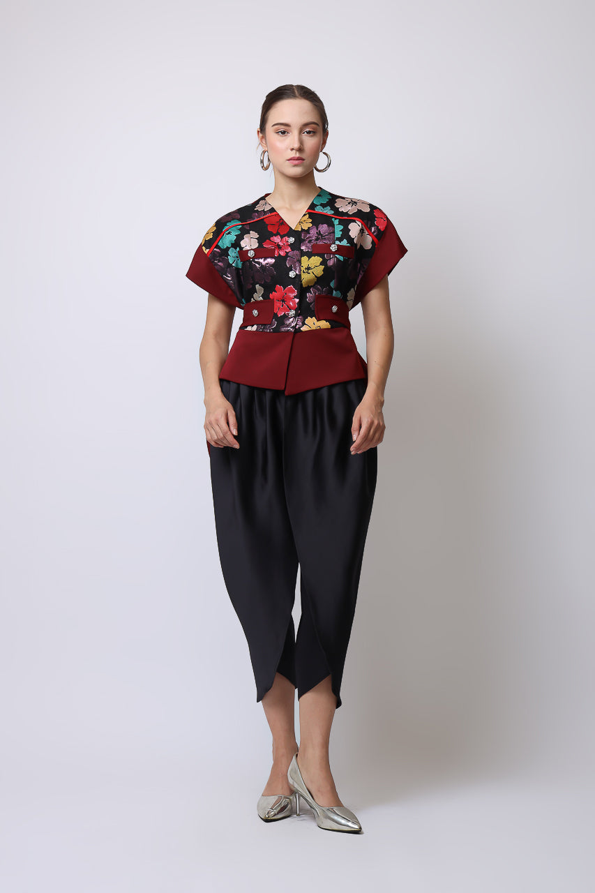 Bloom et Champs Top Tassel Maroon/ Celana Aladin