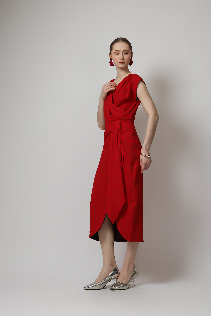Bloom et Champs Dress Sylvie Emboseed Merah