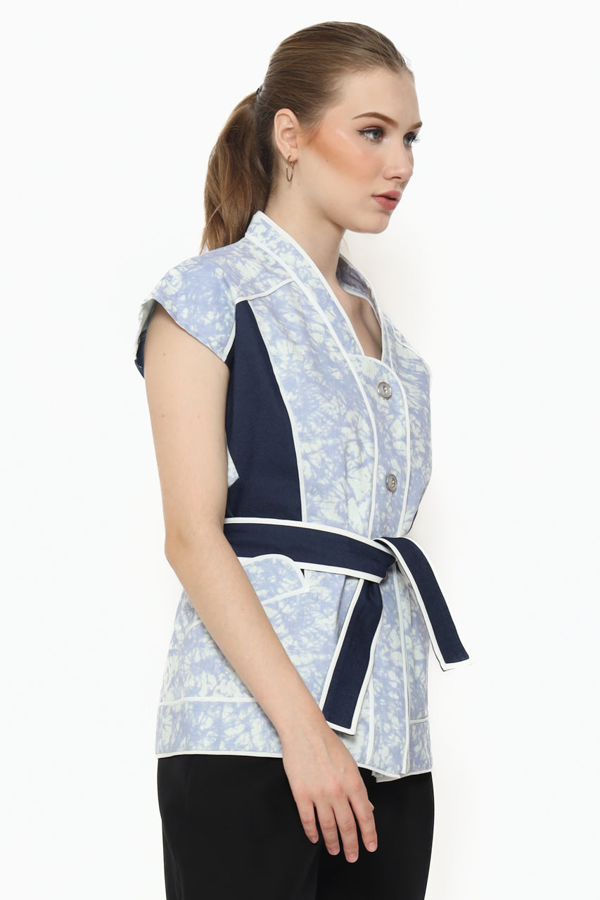 Bloom et Champs Kemeja Denim Abstrak