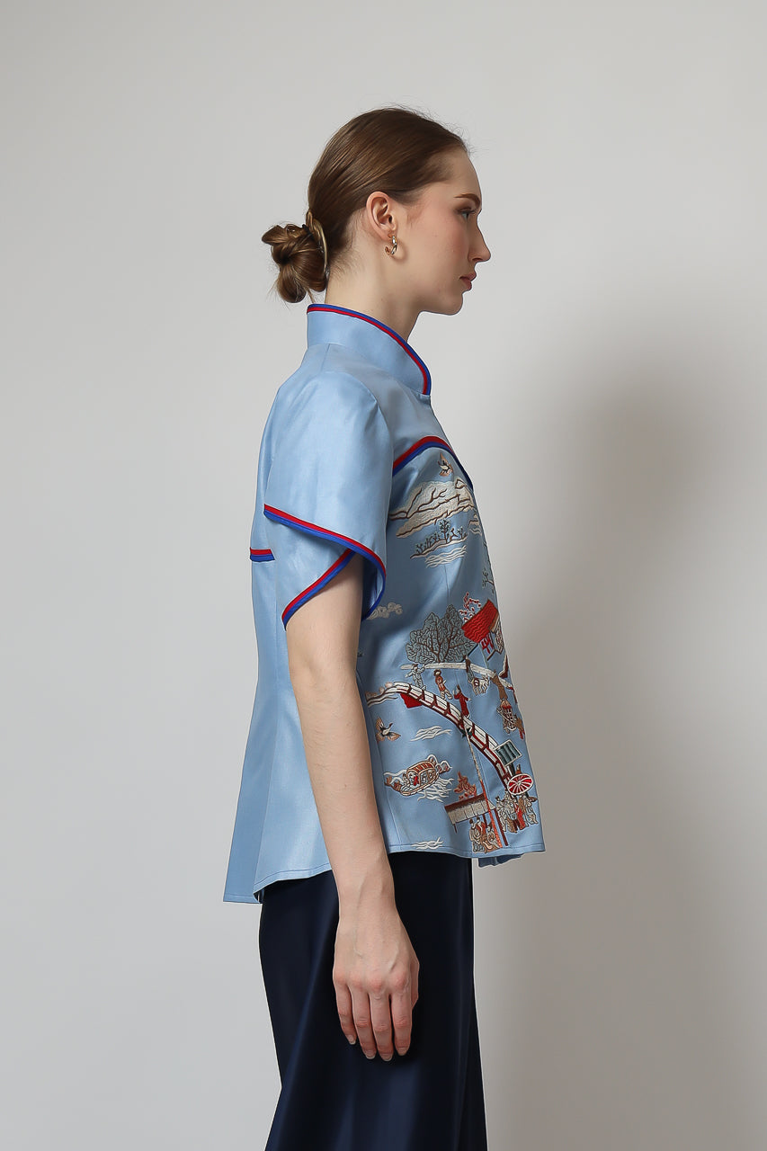 Bloom et Champs Pagoda Embroidered Shirt