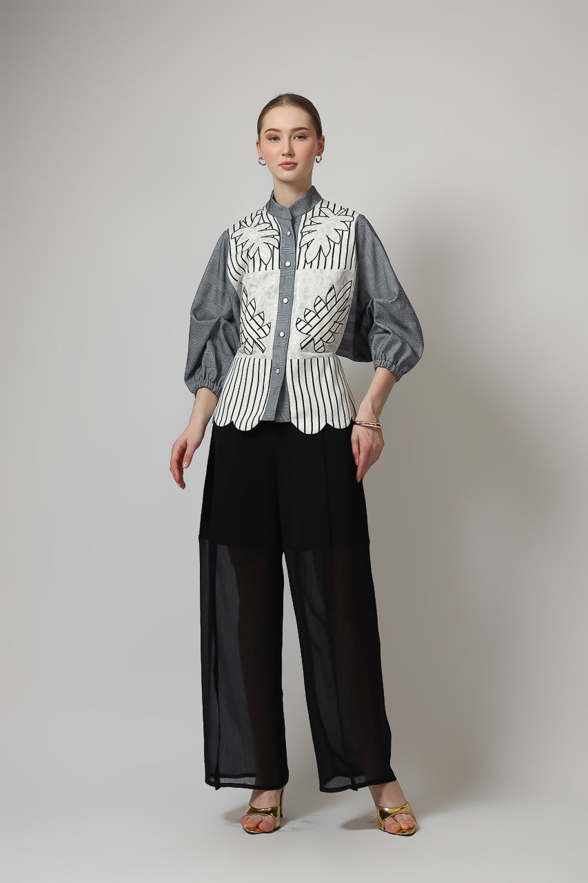 Bloom et Champs Pinnacle Shirt in Grey Checkered