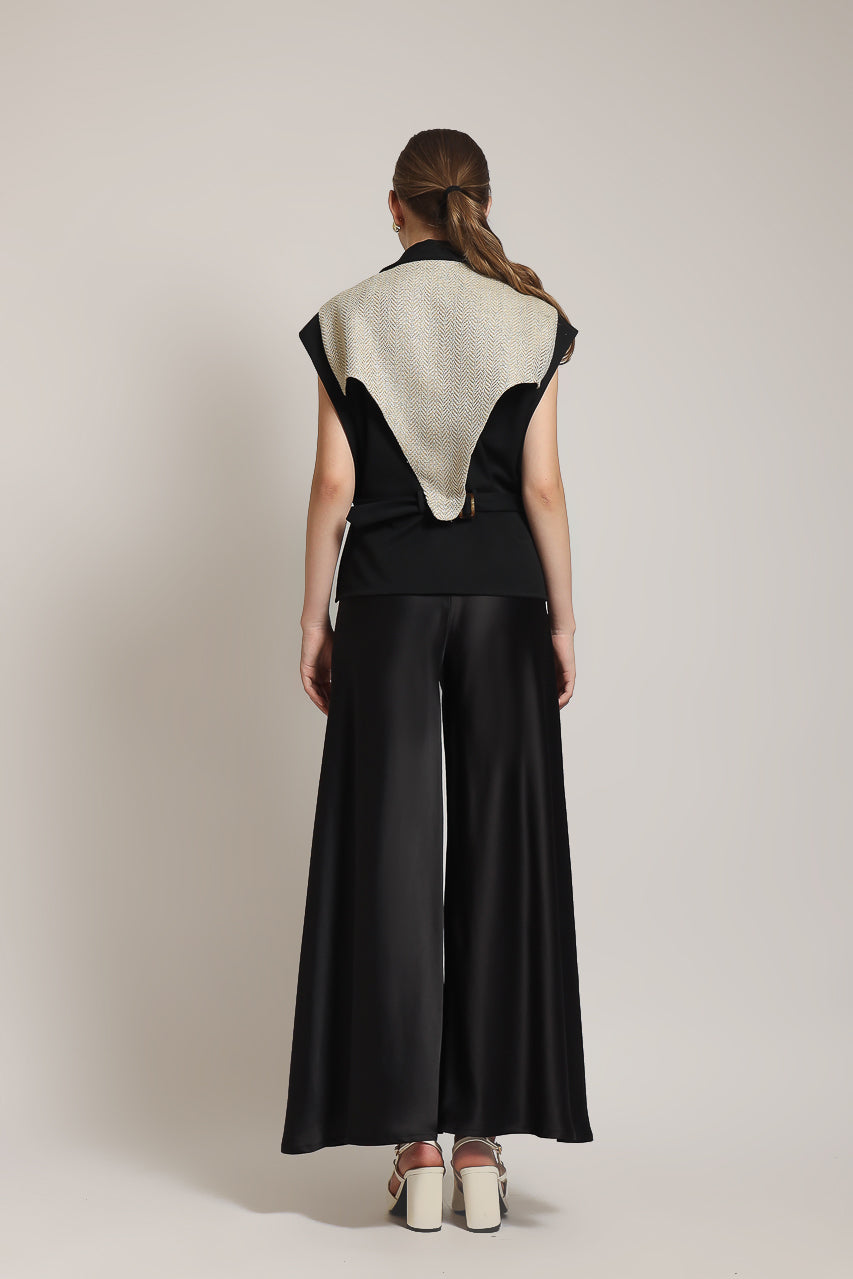 Bloom et Champs Blazer Acrylic Lapel Black