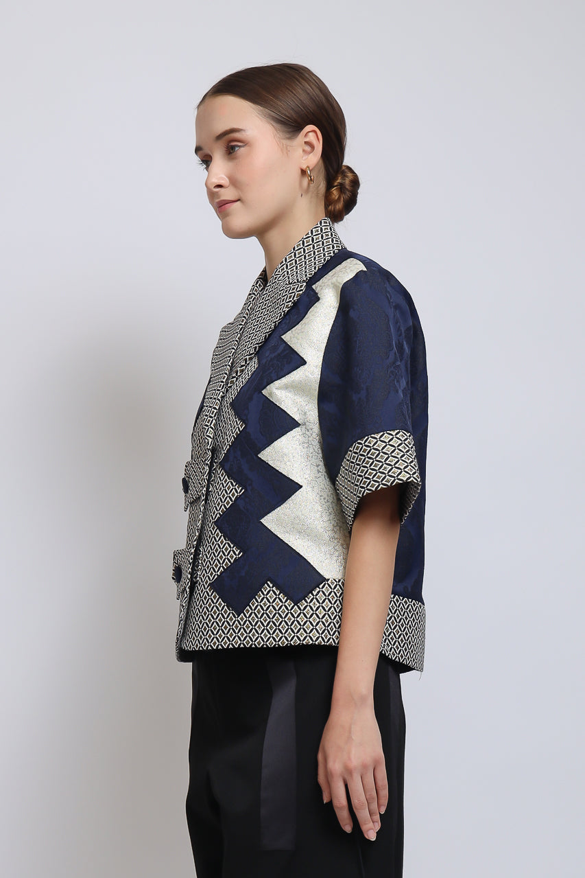 Bloom et Champs Blouse Jacquard Zigzag/Celana Terompet