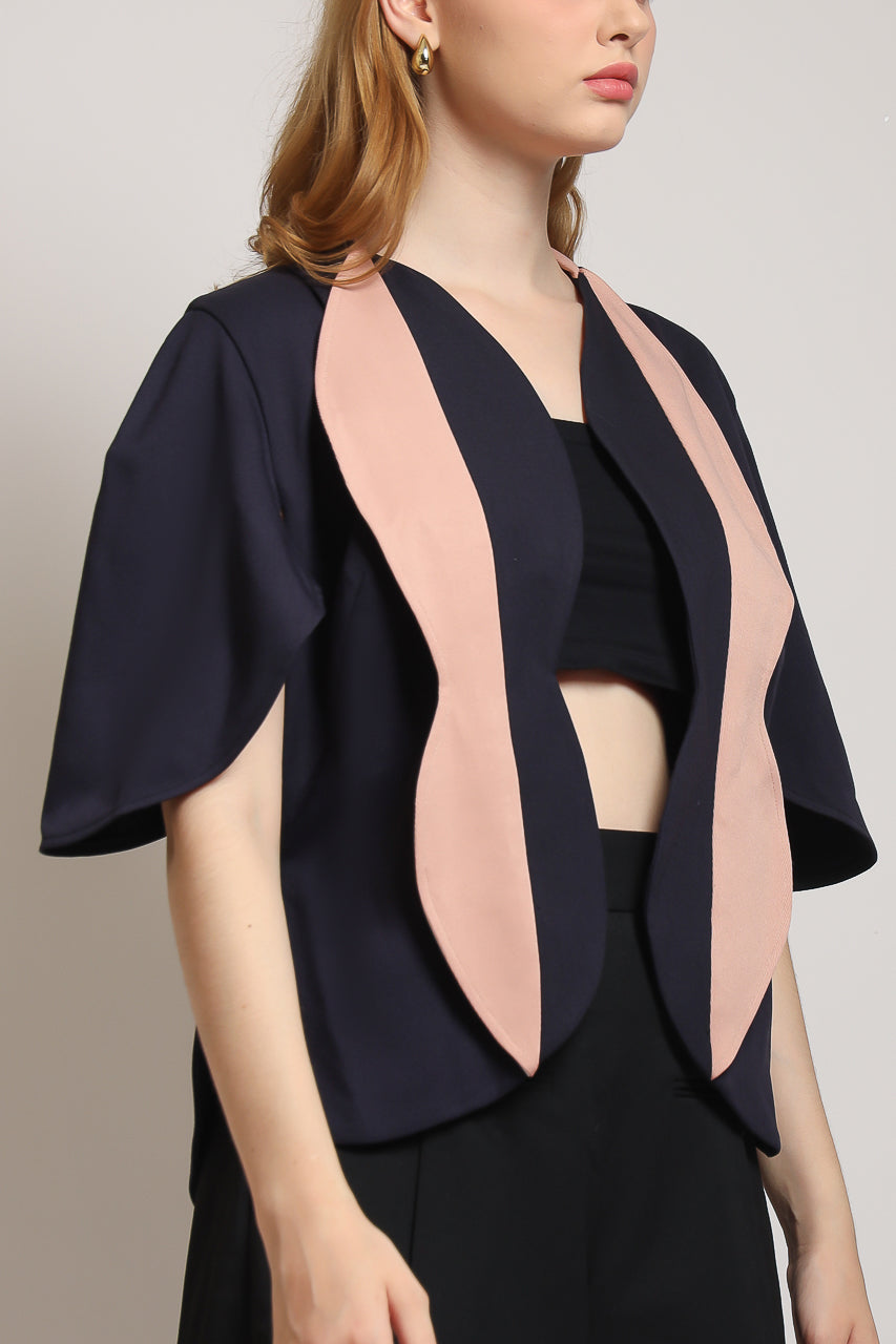 Bloom et Champs Outer Tulip Navy / Alena Chiffon Pants
