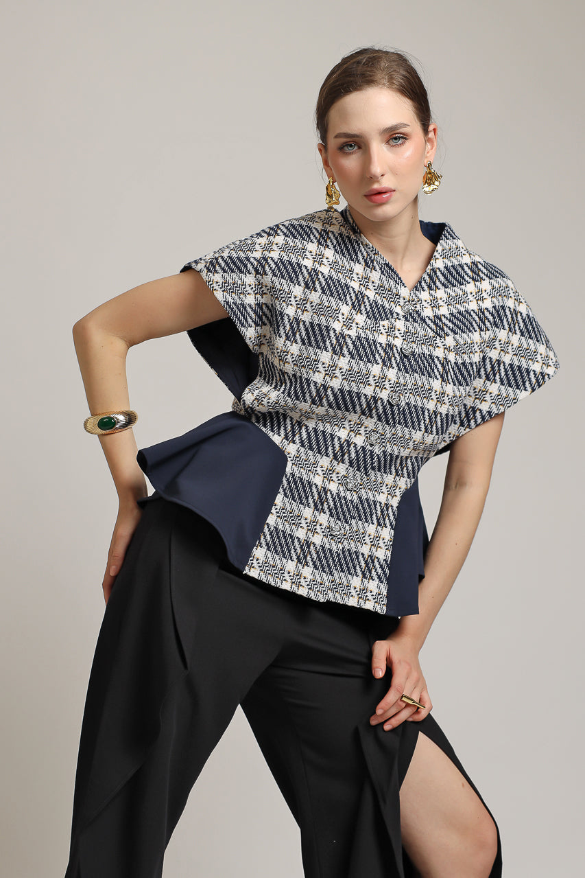 Bloom et Champs Tassel Tweed Navy