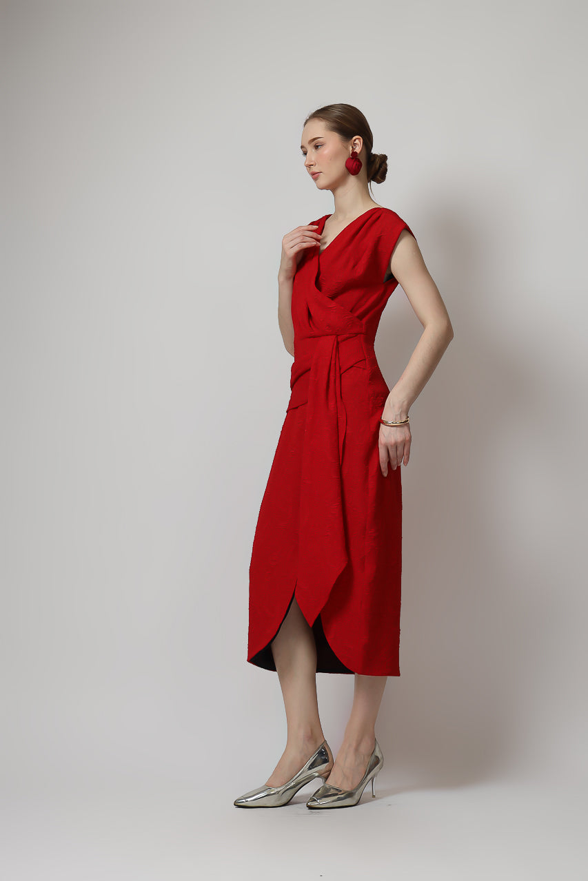Bloom et Champs Dress Sylvie Emboseed Merah