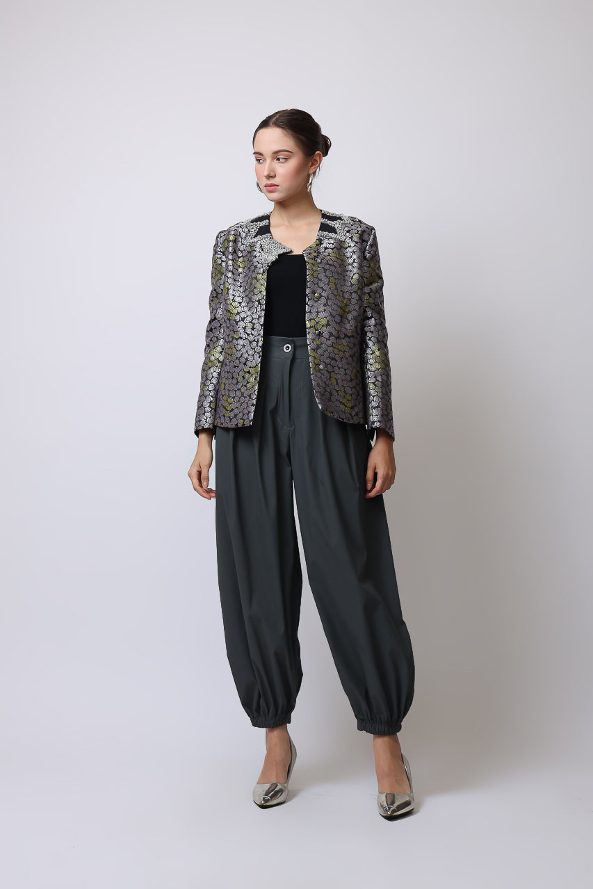 Bloom et Champs Grey Jacquard Blazer